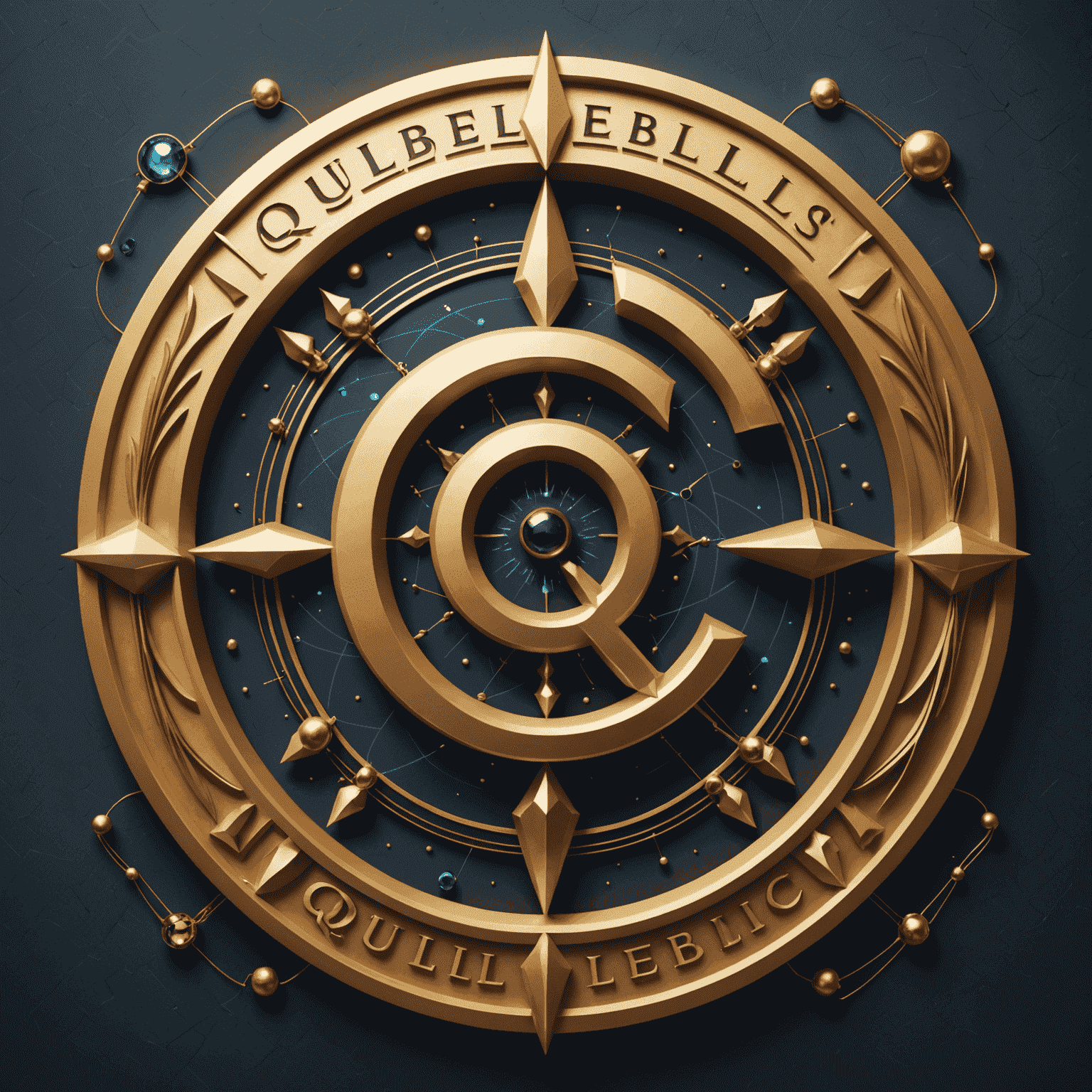 Qulibelics logo featuring a stylized 'Q' with quantum-inspired design elements