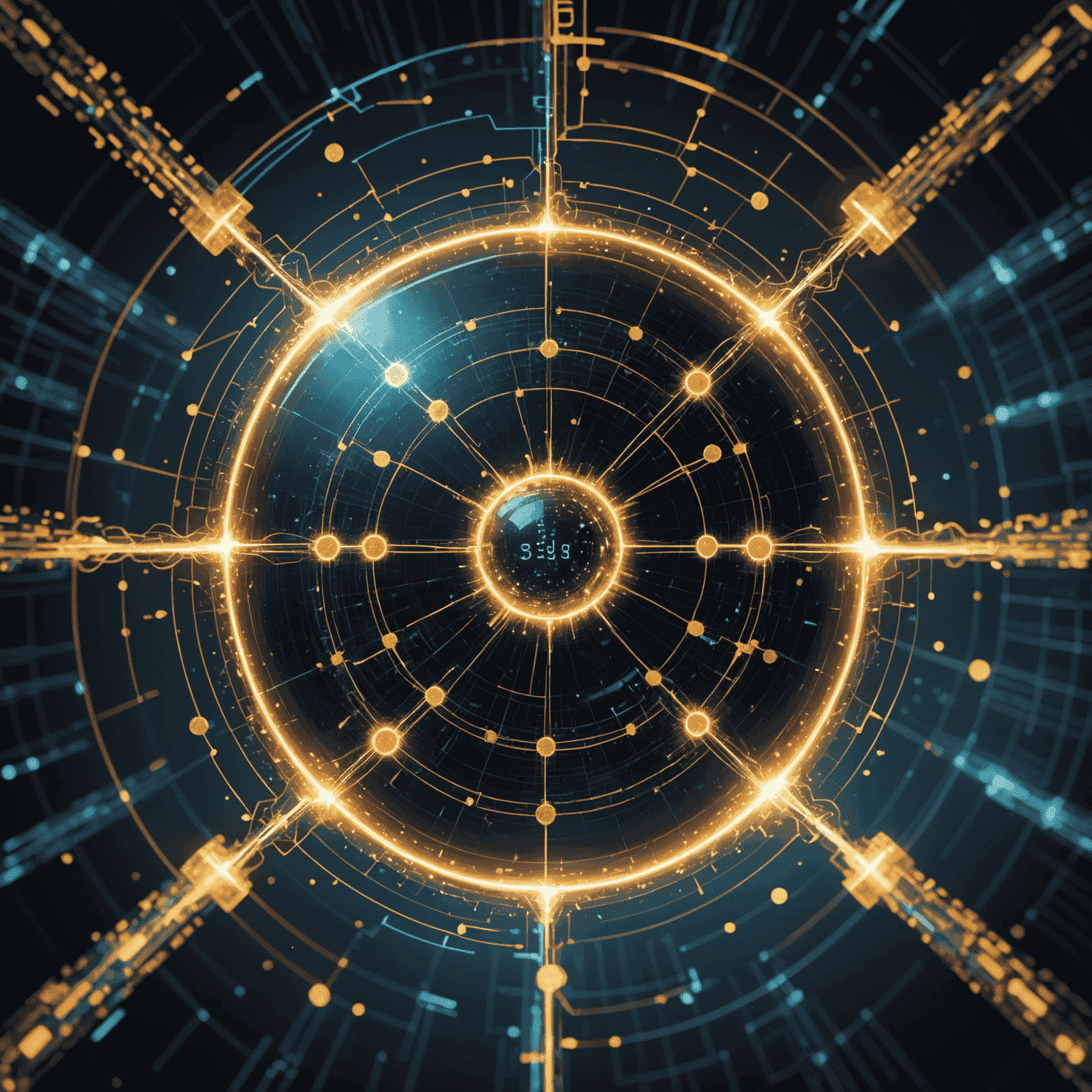 A futuristic visualization of quantum encryption, showing intertwined particles and complex mathematical equations floating in a digital space