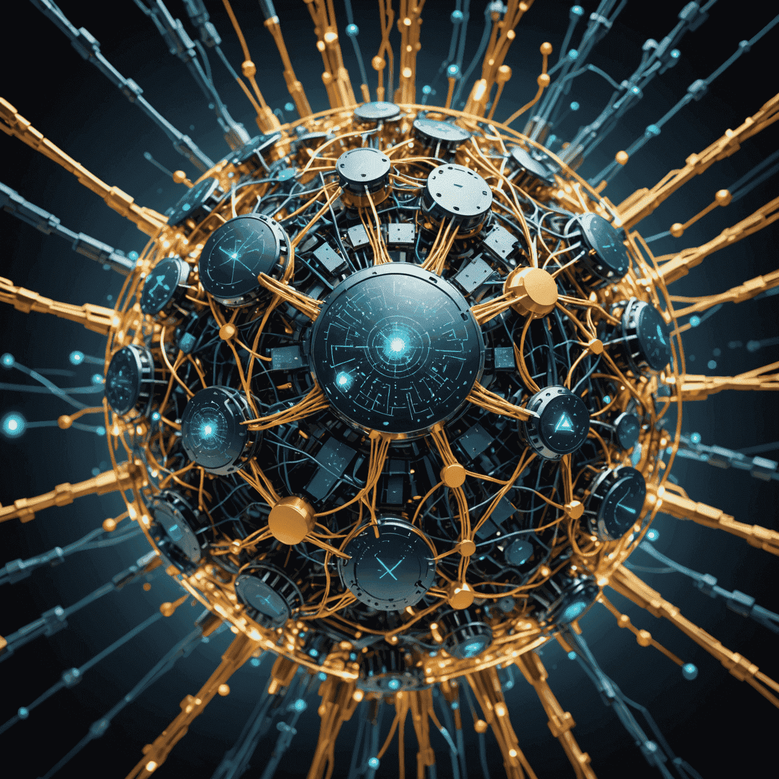 Abstract visualization of quantum circuits intertwined with neural networks, representing the fusion of quantum computing and machine learning