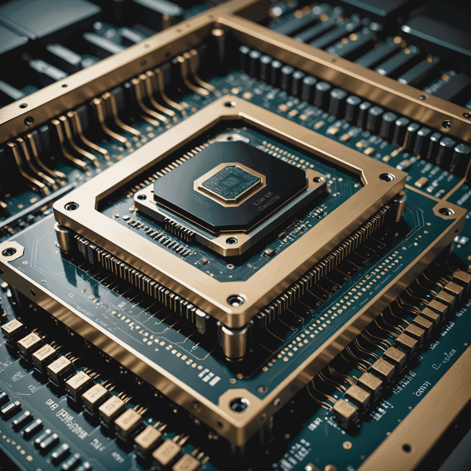 Image of quantum computer hardware integrated with classical computing systems, showing the seamless connection between quantum and classical technologies